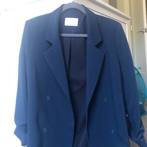 Oak + Fort blue blazer